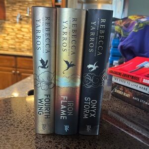 Rebecca Yarros Book Set - Fourth Wing, Iron Flame, Onyx Storm (Hardcover)
